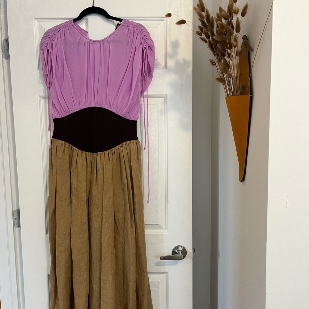 TORY BURCH *Runway* Lavender & Burlap Claire McCardell Midi Dress